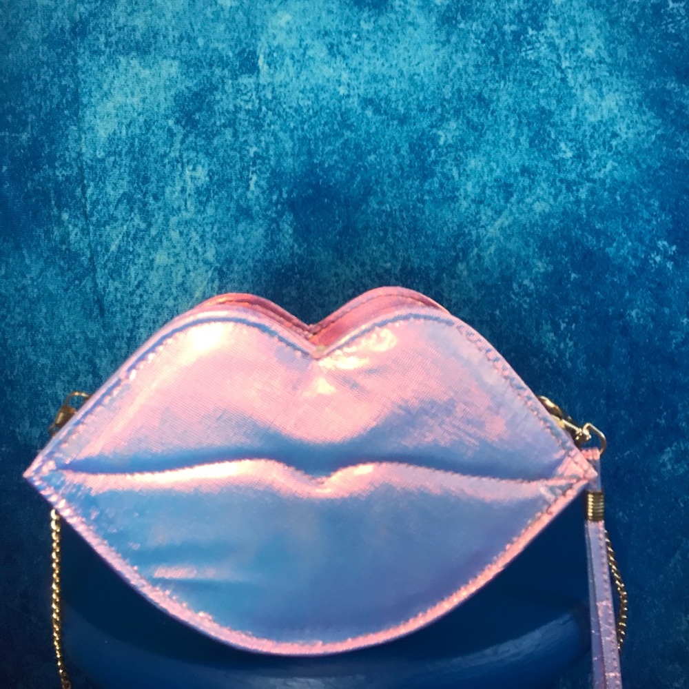 Iridescent Purple Crossbody Lip Bag